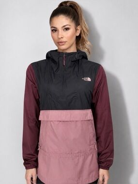 The North Face Fanorak Packable Anorak Jacket Black Pink Size M